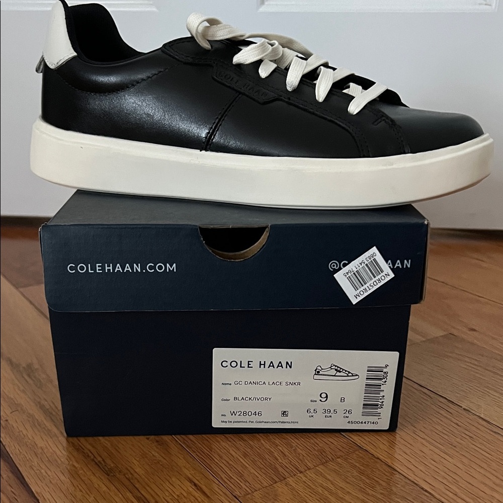 Cole Haan GC Danica Lace Sneakers – Black/Ivory – Size 9